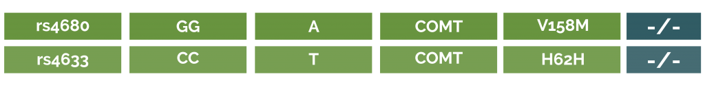 COMT gene profile